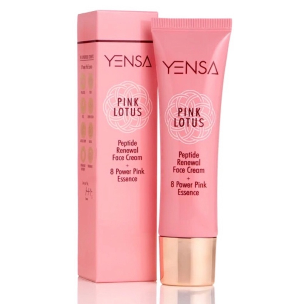 New in box. YENSA BEAUTY Pink Lotus Peptide Renewal Face Cream.